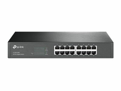 TP-LINK TL-SG1016D | Unmanaged Gigabit Ethernet Switch | 16 Poorten | Zwart